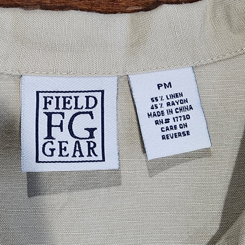 Field Gear Women's 2 pc Linen Blend Short Sleeve Blouse & Pants Size PM - Picture 11 of 12